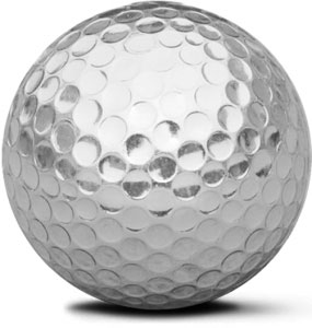 golfbal zilver