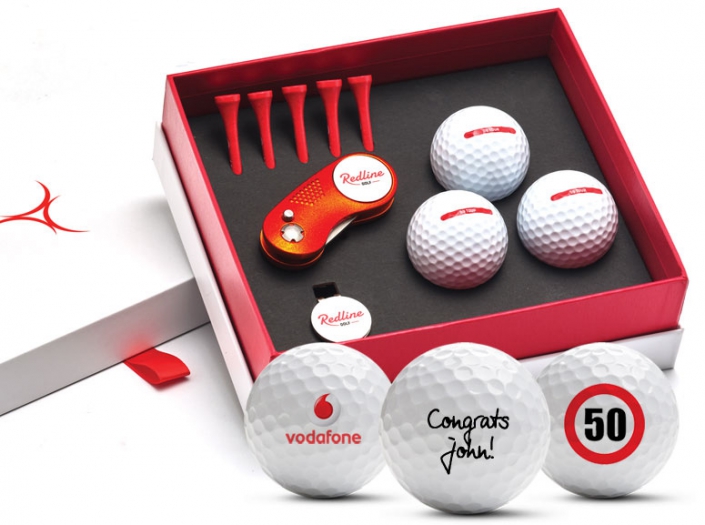 golfcadeau met bedrukte golfballen