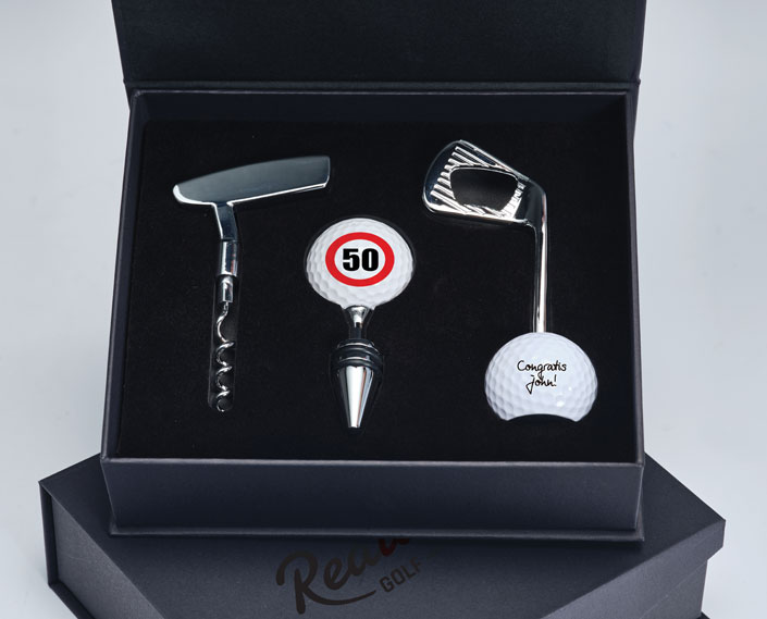 Golfcadeaubox met flesopeners