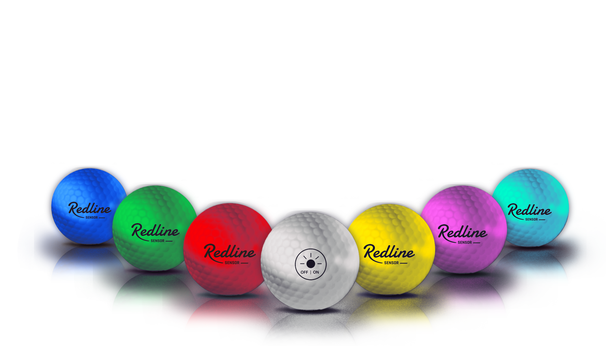 Glow in the dark LED Sensor golfbal