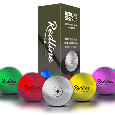 glow in the dark LED Sensor golfbal